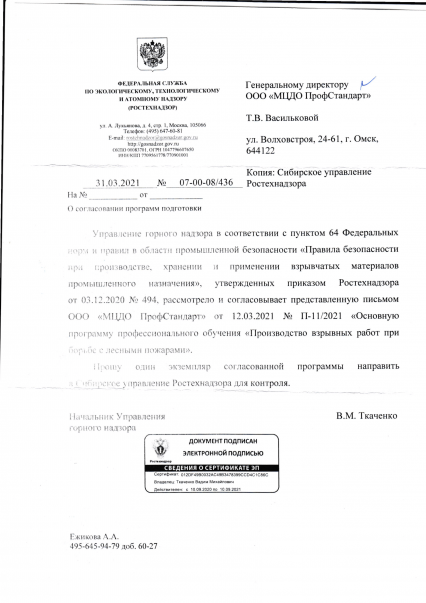 Приложение к лицензии (продолжение)